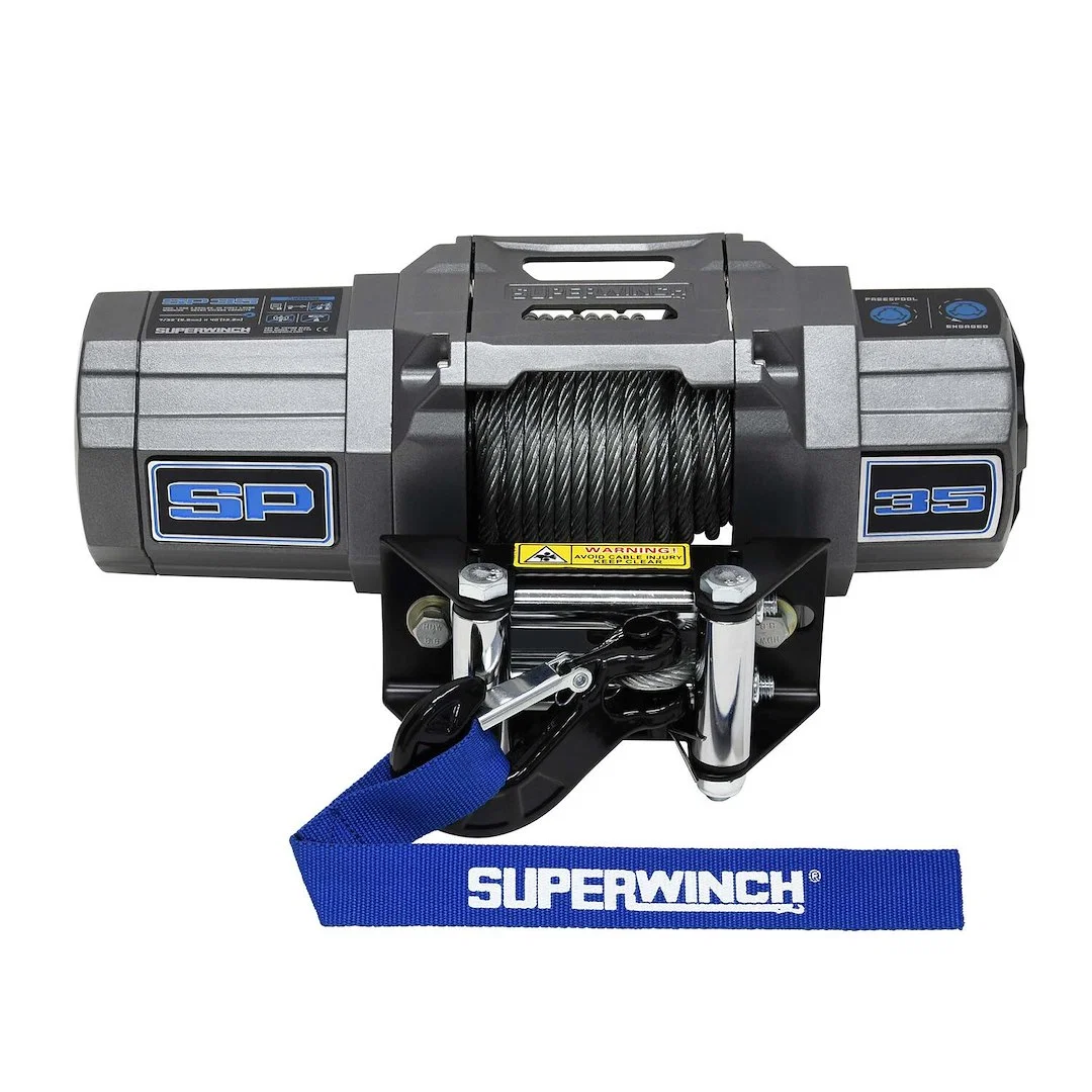 1135240 – SUPERWINCH Winch, Vehicle Mounted Vehicle Recovery Winch 3500 Pound Line Pull Capacity 7/32 Inch x 40 Foot ...